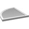 Ekena Millwork Quarter Round Top Left Surface Mount PVC Gable Vent w/ 2"W x 2"P Brickmould Sill Frame, 30"W x 38"H GVPQL30X3803SF - alternate 2
